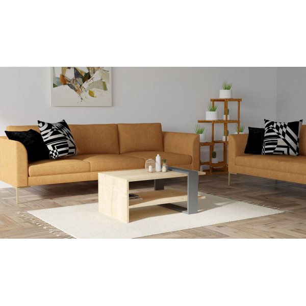 Table basse Yvette 80 x 50 cm - Anthracite/saphir Table basse Yvette 80 x 50 cm - Anthracite/saphir