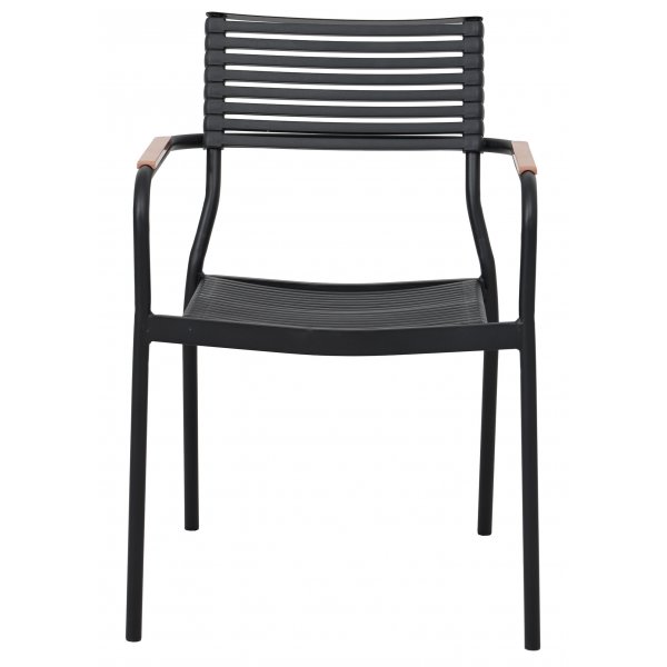 Matgrupp med 4 stolar och matbord 122 cm beige/svart - Merca/Pino