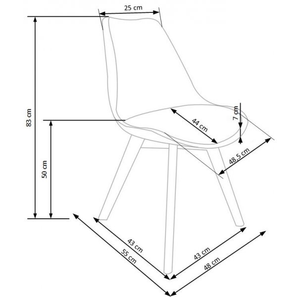 Chaise Almina - Transparent/htre