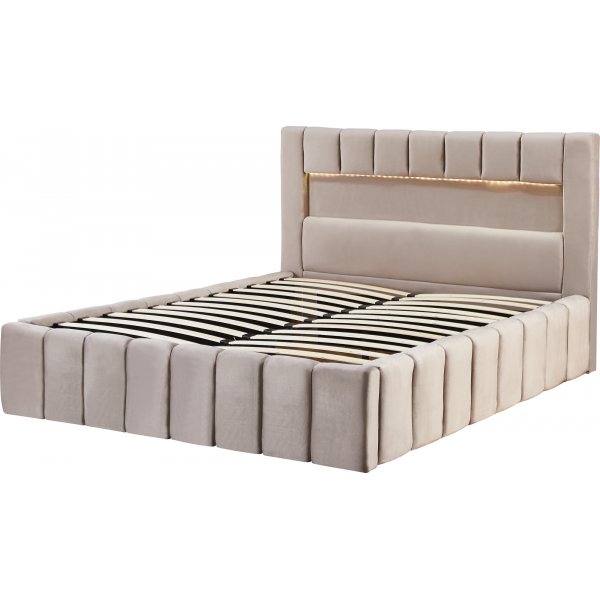 Bedframe met LED-verlichting 180x200 cm + Textielreiniging voor meubels Bedframe met LED-verlichting 180x200 cm + Textielreiniging voor meubels