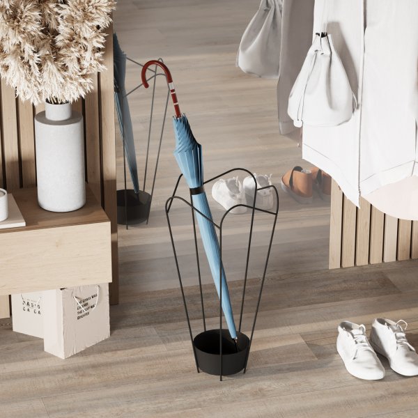 Porte-parapluie Plato 16 - Noir