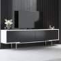 Force TV-standaard - Zwart/wit/zilver