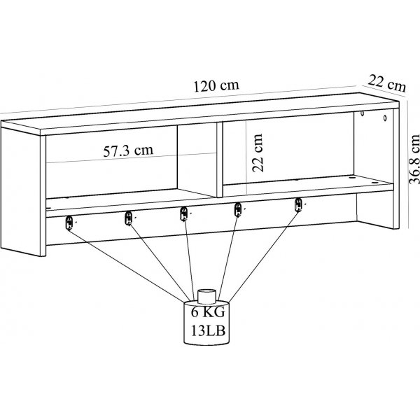 Cintre Sarandon - Anthracite/blanc