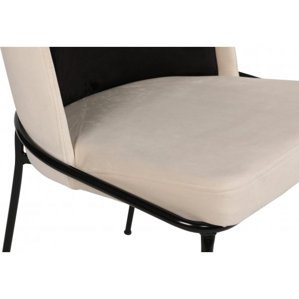 Ensemble de chaises Doris - Noir/blanc crème Ensemble de chaises Doris - Noir/blanc crème