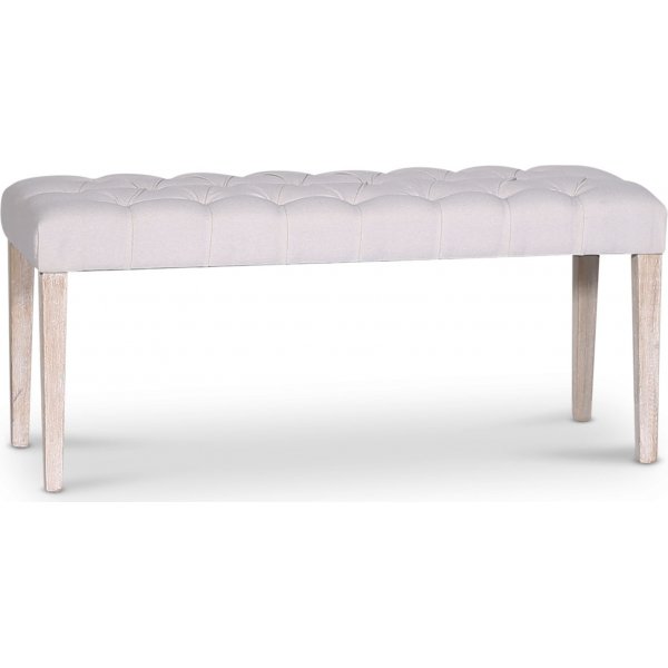 Cholet sittbnk Bredd 110 cm - Antik finish / Linne + Textilskydd fr mbler