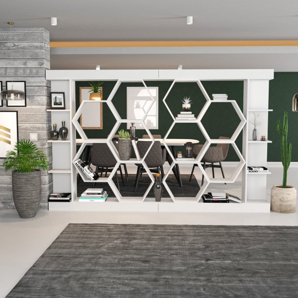 Sueno bokhylla - Vit