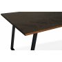 Edge matbord 140x90 - Brownstained fishbone