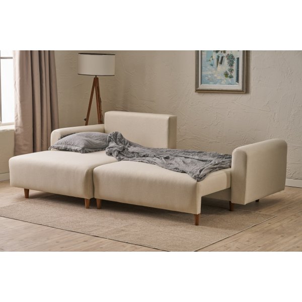 Mane divanbäddsoffa vänster - Cream Mane divanbäddsoffa vänster - Cream