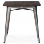 France metallbord 75 x 75 cm - Galvaniserat / Brunt tr