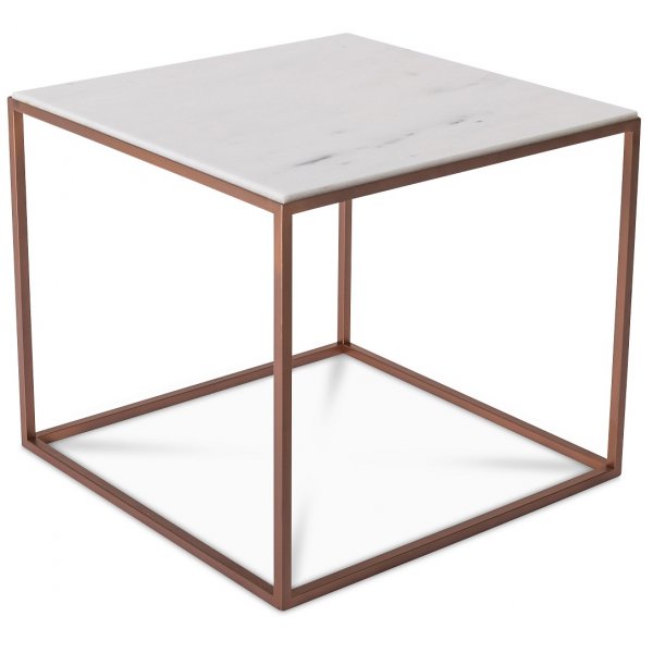 Carrera soffbord vit marmor fyrkantigt - Välj färg på underrede! Carrera soffbord vit marmor fyrkantigt - Välj färg på underrede!