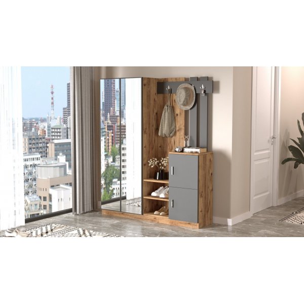 Visir hallmöbel - Furu/antracit Visir hallmöbel - Furu/antracit