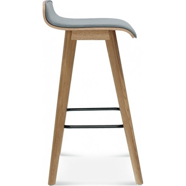 Tabouret de bar Cleo avec façade rembourrée - Couleur du cadre et du revêtement au choix Tabouret de bar Cleo avec façade rembourrée - Couleur du cadre et du revêtement au choix