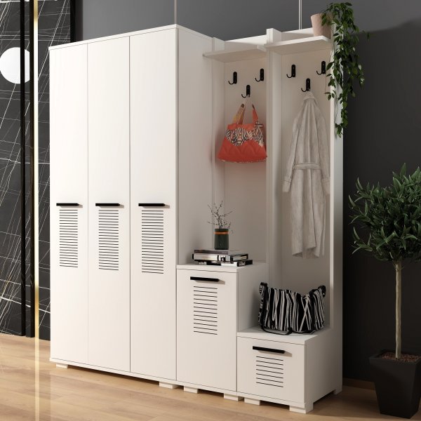 Cintre Asimo 160 x 45 x 183 cm - Blanc Cintre Asimo 160 x 45 x 183 cm - Blanc