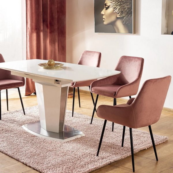Albi matstol - Rosa sammet