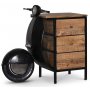 Vintage Vespa sngbord - Svart/silver