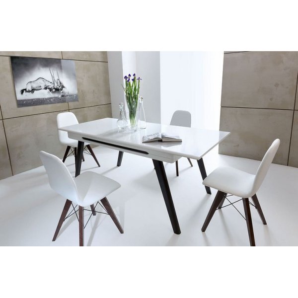 Balder matbord 145-185 cm - Vit/wenge brun Balder matbord 145-185 cm - Vit/wenge brun