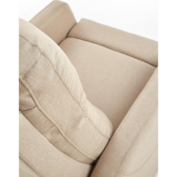 Fauteuil inclinable Gunvor en tissu beige Fauteuil inclinable Gunvor en tissu beige