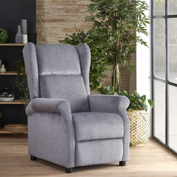 Fauteuil inclinable en tissu gris Fauteuil inclinable en tissu gris