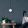 Geometry plafondlamp 11100 - Zwart/wit