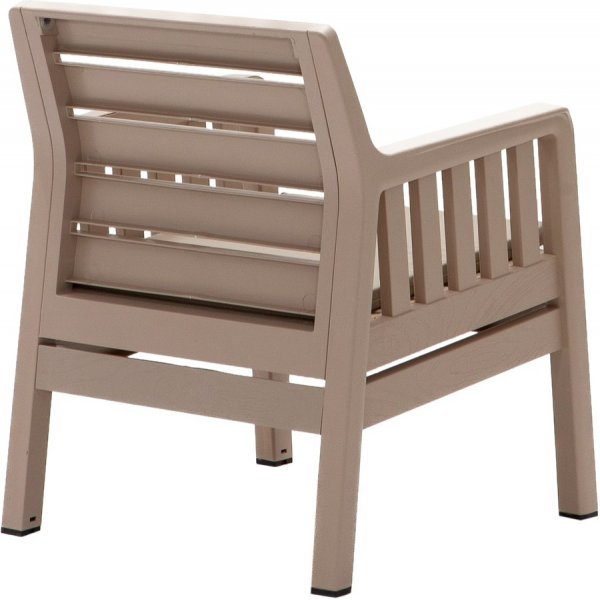 Groupe salon Lara avec canapé 3 places, 2 fauteuils et table - Cappuccino Groupe salon Lara avec canapé 3 places, 2 fauteuils et table - Cappuccino