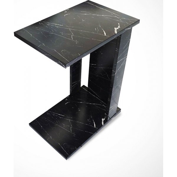 Pacific bijzettafel 30 x 43 cm - Zwart/wit Pacific bijzettafel 30 x 43 cm - Zwart/wit