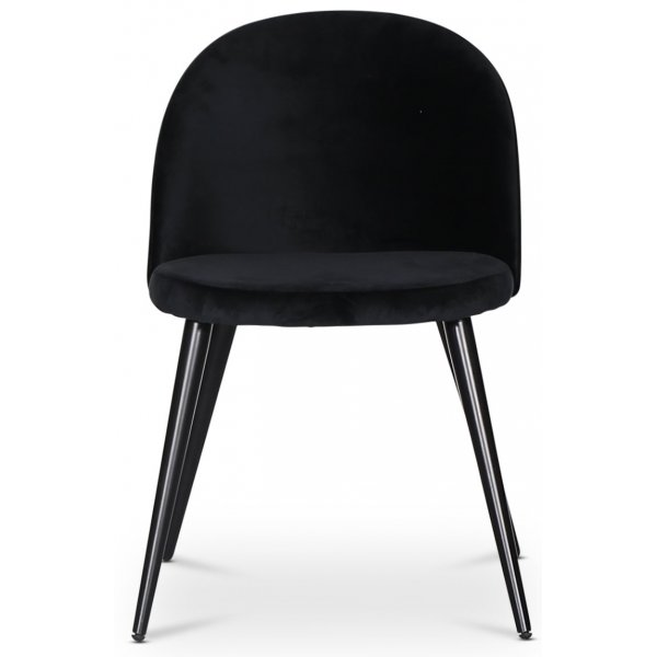 Alice stol - Svart sammet / Svarta ben Alice stol - Svart sammet / Svarta ben