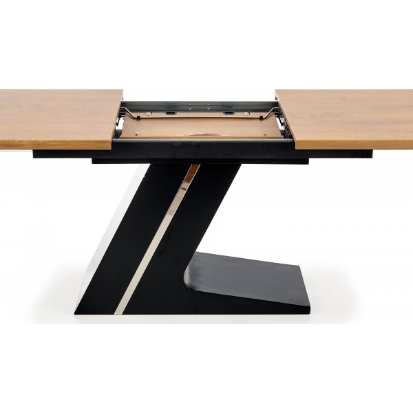 Becca matbord 160-220 cm - Ek/svart