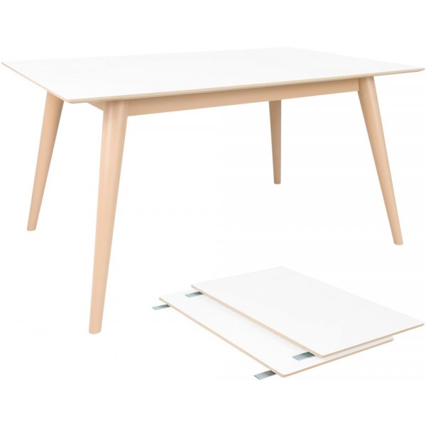 Copenhagen Matbord - Vit/natur - 150/230x95