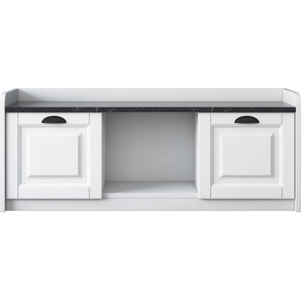 Peto skoskåp - Vit/svart marmor Peto skoskåp - Vit/svart marmor