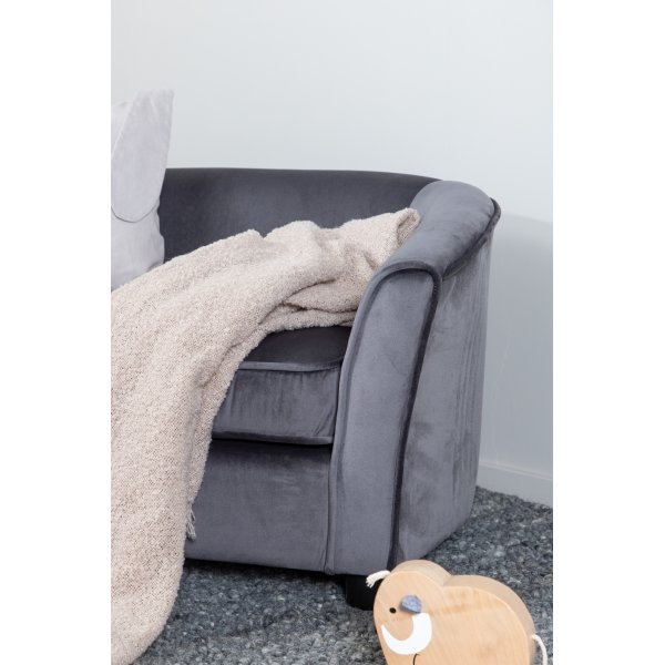 Måna barnsoffa - Grå sammet Måna barnsoffa - Grå sammet