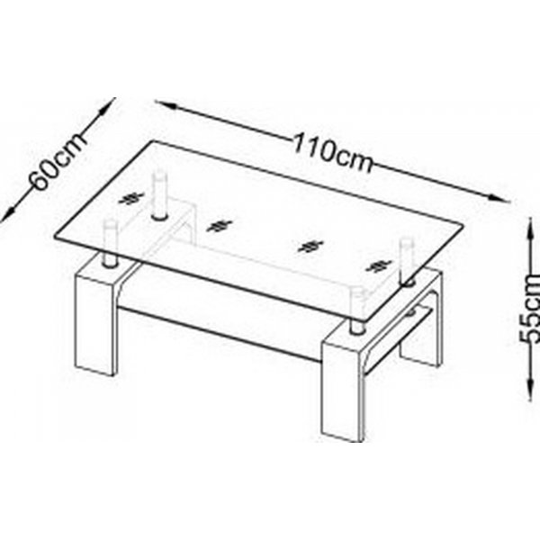 Table basse Paisley 110 cm - Chne Sonoma