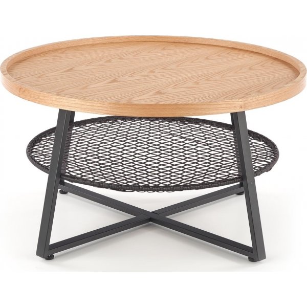 Table basse Valentin Ø80 cm - Chêne/noir Table basse Valentin Ø80 cm - Chêne/noir