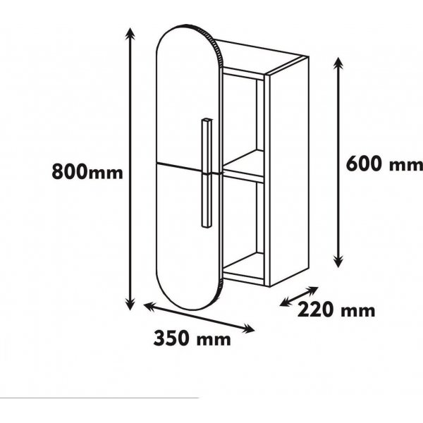 Rose wandplank - Walnoot/wit Rose wandplank - Walnoot/wit