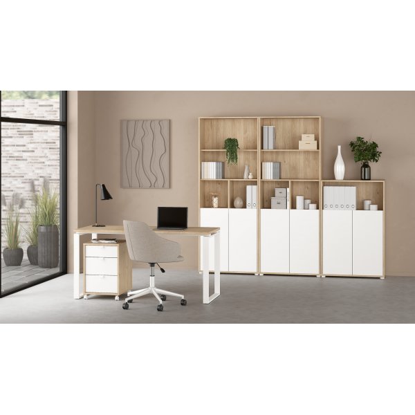 Bureau Sign 150 cm - Blanc/hickory Bureau Sign 150 cm - Blanc/hickory