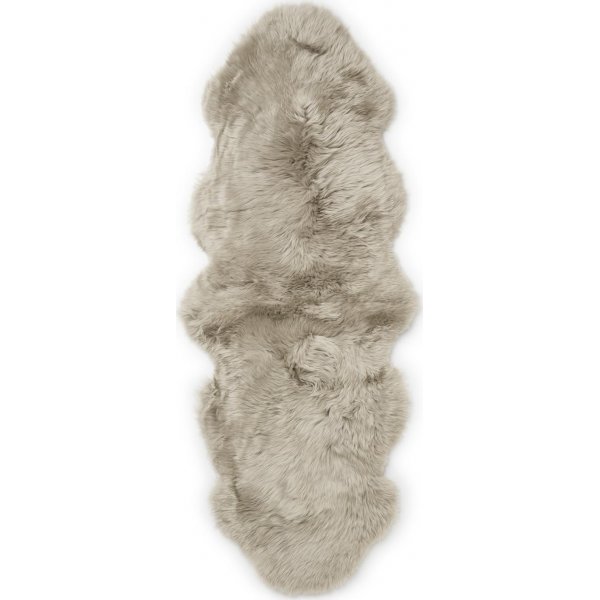 Peau de mouton Doucement double Taupe - 60 x 180 cm