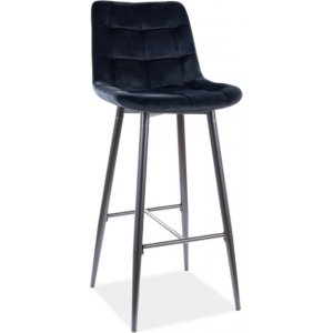 2-st-chic-barstol-svart-sammet-barstolar-stolar