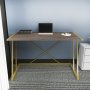 Adelaide skrivbord 114 x 60 cm - Guld/mrkgr