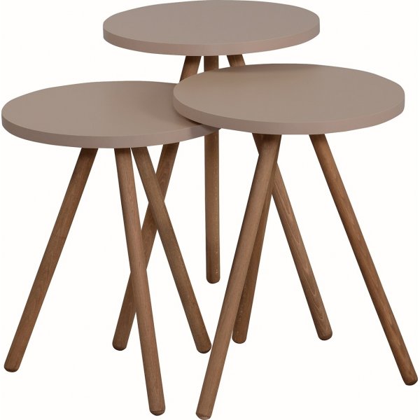 Triple satsbord 34 cm - Cappuccino
