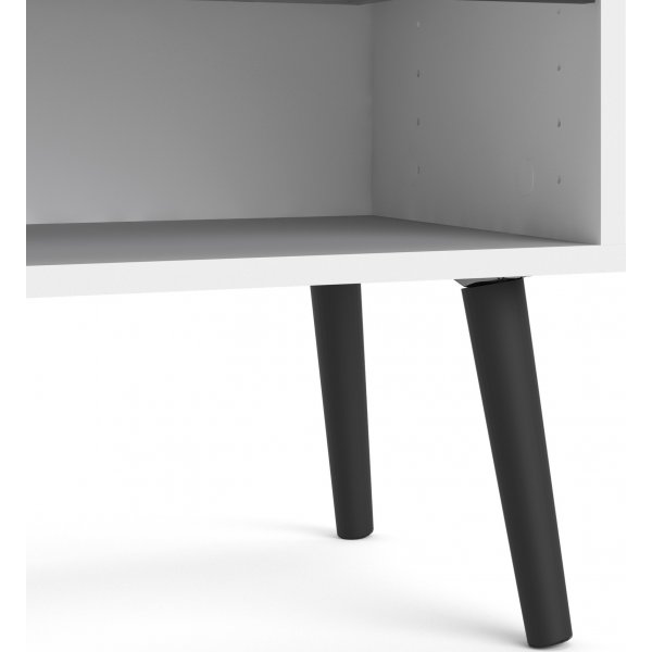 Oslo sängbord - Vit/svart Oslo sängbord - Vit/svart