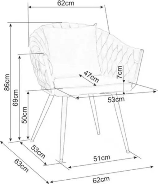 Chaise de salle  manger Nuvo - Curry