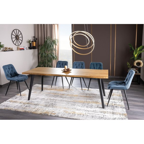 Table  manger Fresno 150-210 cm - Chne artisanal/noir
