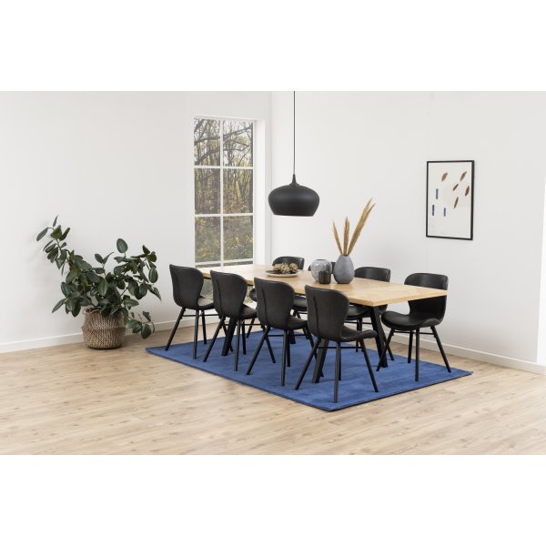 Chaise de salle  manger Batilda - PU noir