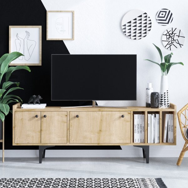 Banc multimédia Antares - Chêne saphir Banc multimédia Antares - Chêne saphir