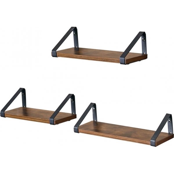 Tamiel vägghylla - Brun/svart Tamiel vägghylla - Brun/svart