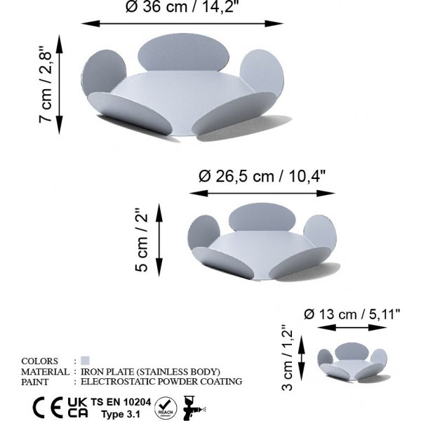 Rodos dekorationsfat - Ljusgr