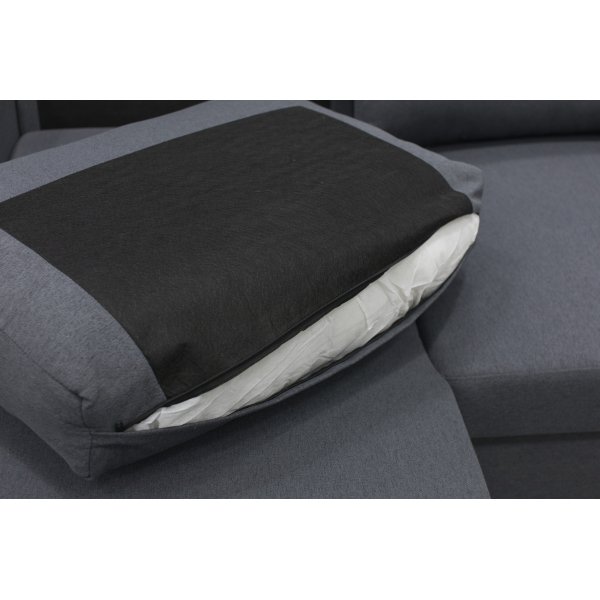 Canap canap en U 309 cm tissu gris fonc - Solna + Nettoyage textile pour meubles