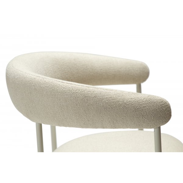 Plenti karmstol - Vit boucl/cashmere