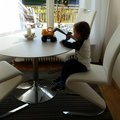 Nöjd lätt att sköta snygg. Ibiza matbord - vit/krom - ø110 cm