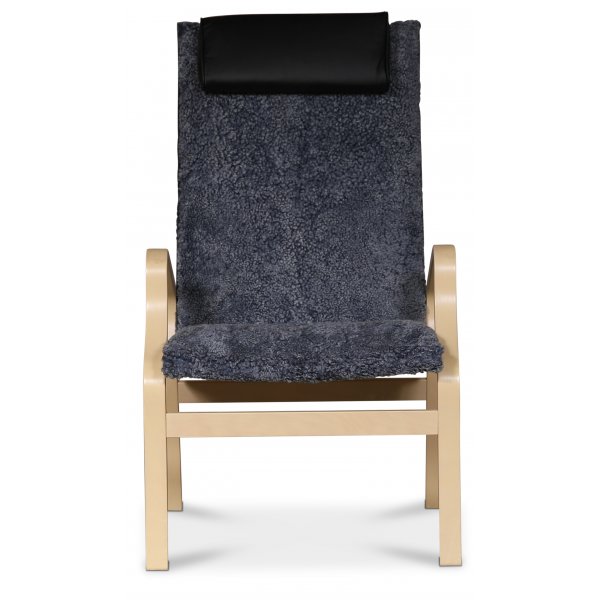 Bern fåtölj i grått fårskinn - Whitewash bok Bern fåtölj i grått fårskinn - Whitewash bok