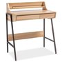 Emerson skrivbord 77x48 cm - Ek/mrkbrun + Textilrengring fr mbler